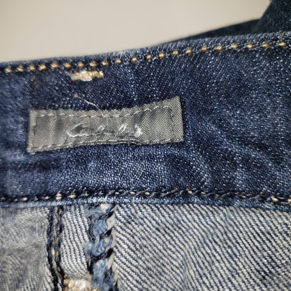 Cabelas 16 Regular Stretch Straight Leg Denim Jeans Dark Wash Blue 16R - Picture 7 of 9